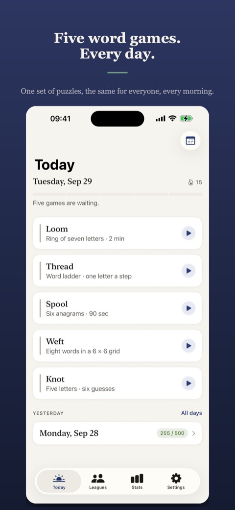 Wordloom: Daily Word Games screenshot 1